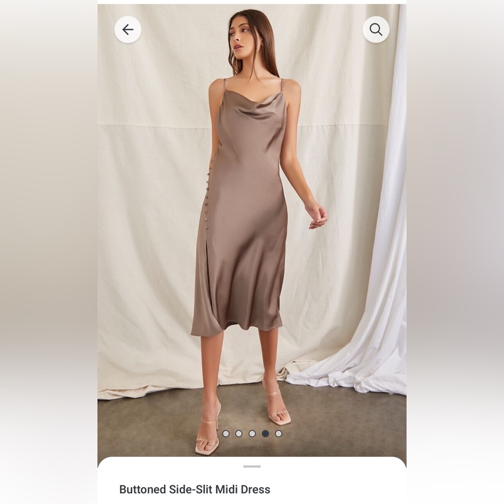 Forever 21 buttoned side slit dress